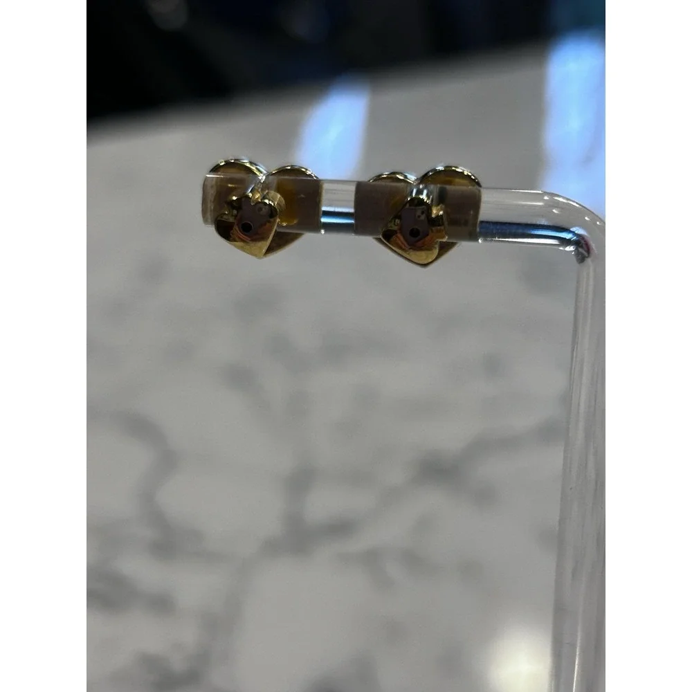 Kate Spade‎ Heritage Two Tone Pink Heart Stud Earrings